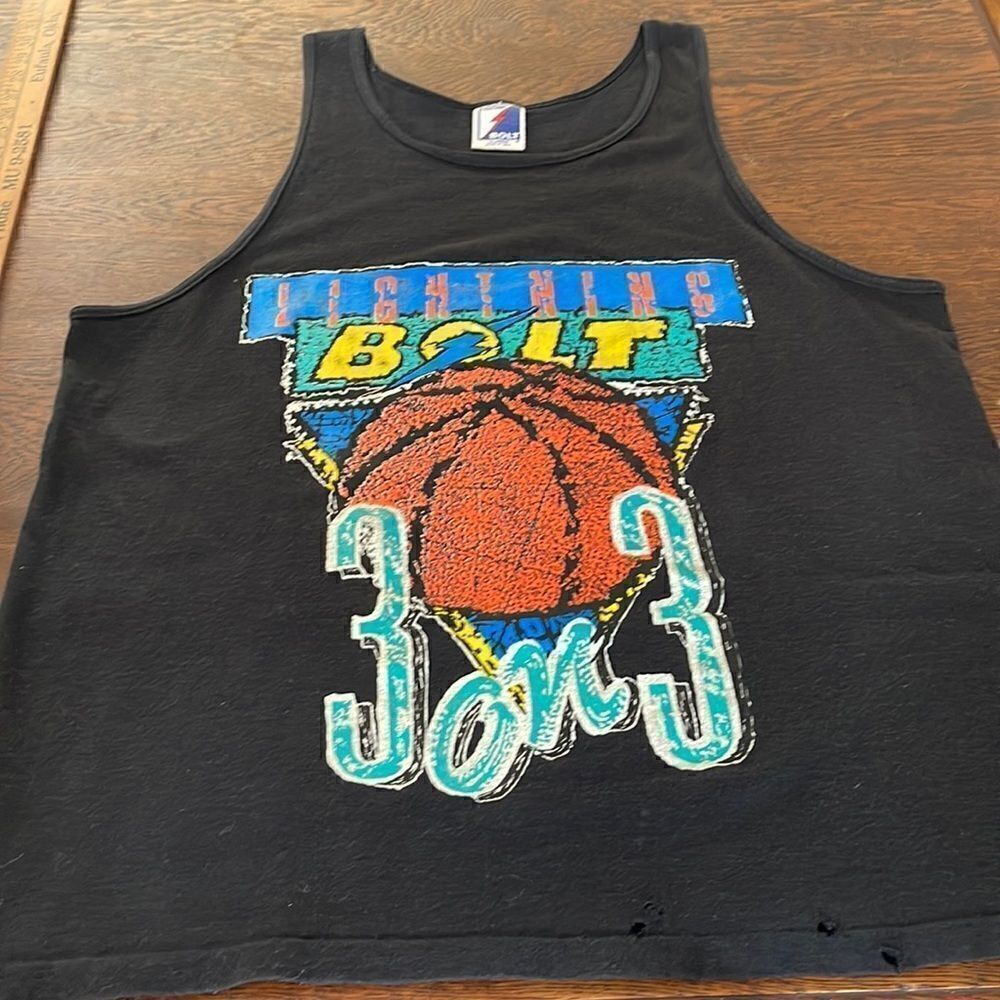 VINTAGE LIGHTING BOLT FRESH PRINCE 3 on 3 TANK
